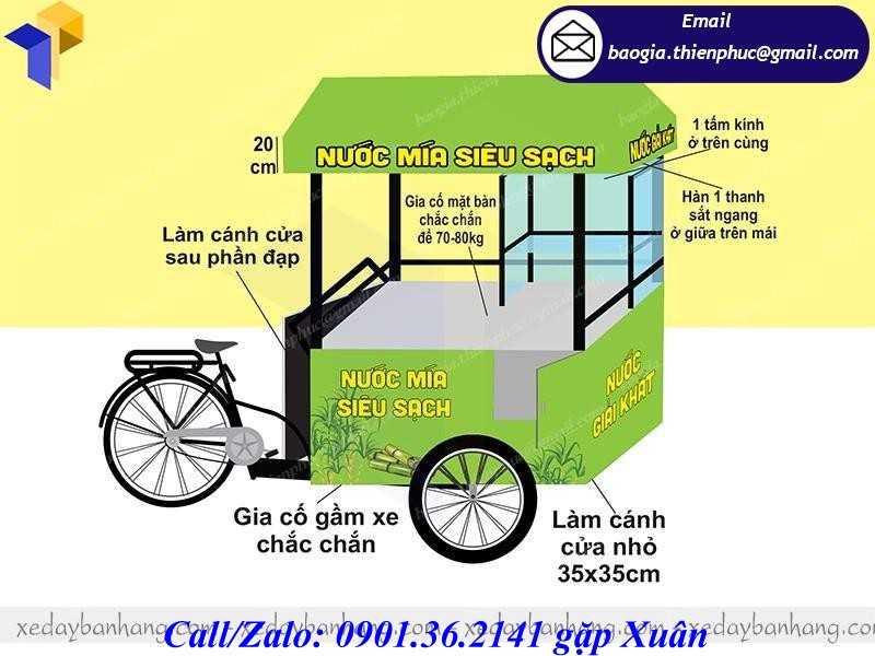 giá xe đạp bán nước mía
