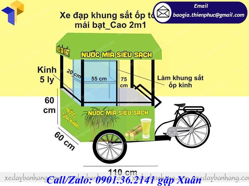 xe đạp bán nước mía