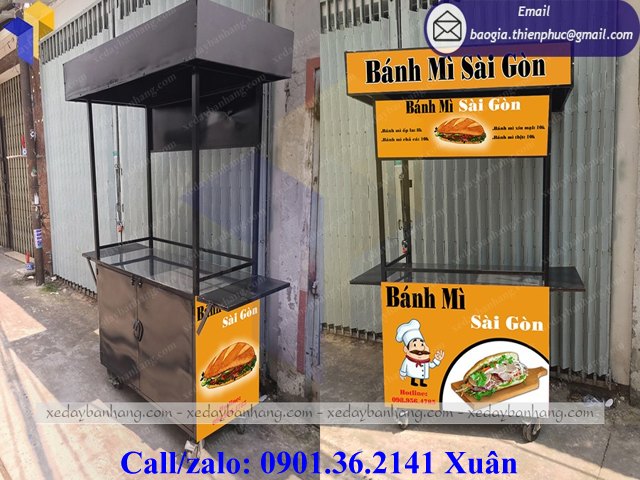 giá xe bán bánh mì lưu động