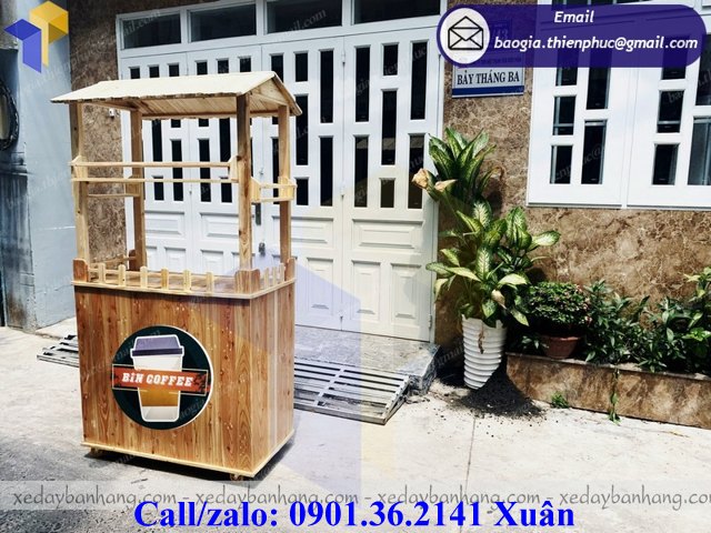 xe gỗ bán cafe giá rẻ