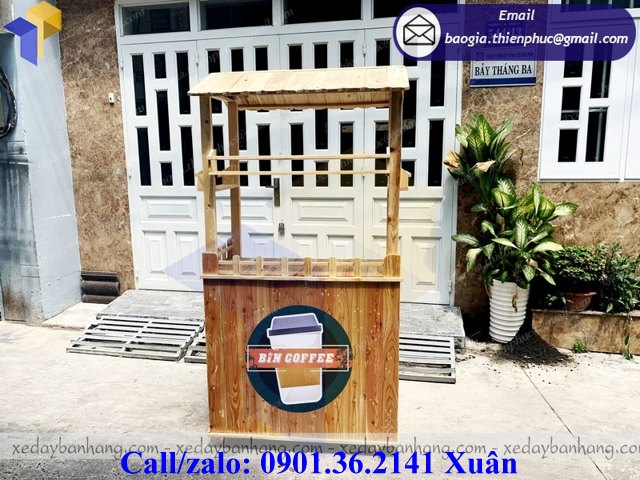 xe gỗ bán coffee giá rẻ