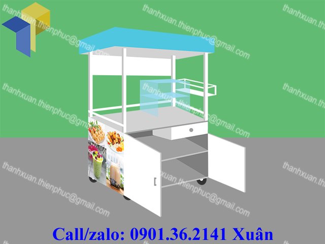 xe bán trà sữa lưu động