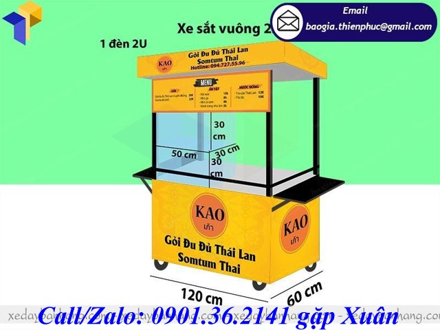 xe bán gỏi đu đủ