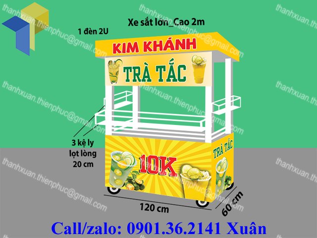 xe bán trà tắc giá rẻ