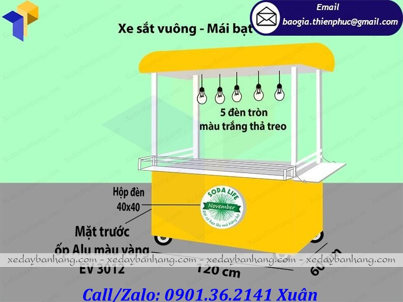 xe bán trà sữa