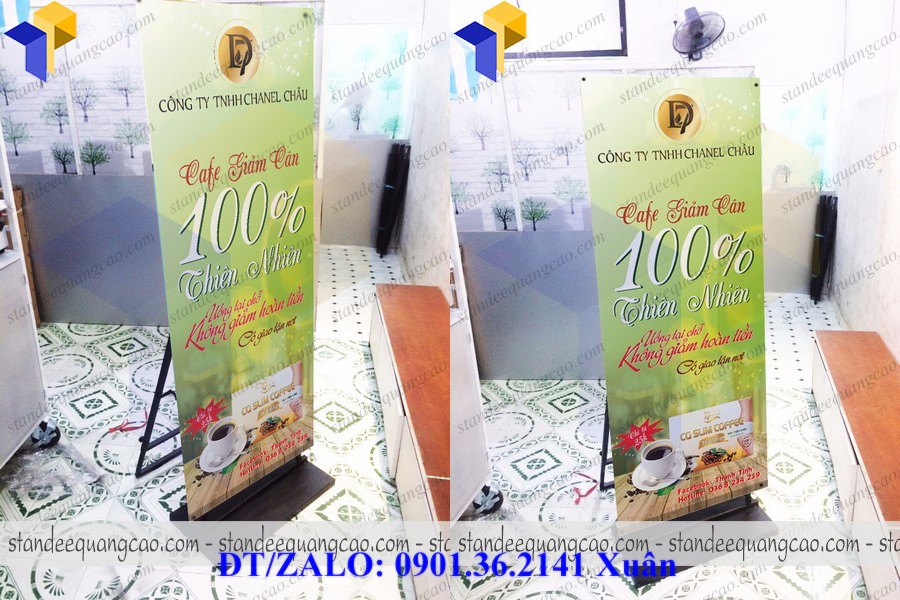 standee khung sắt chịu gió