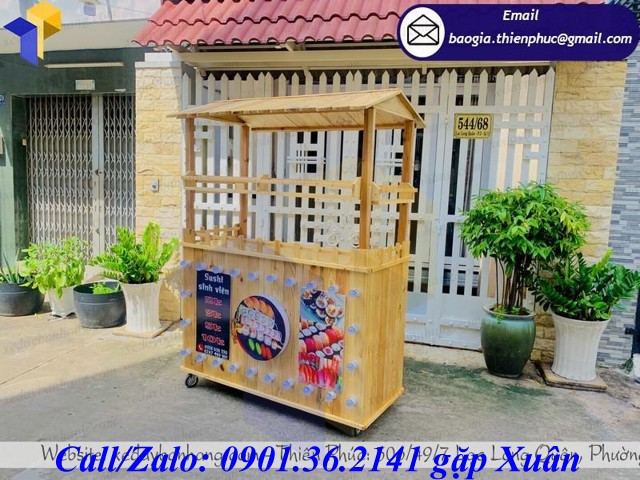 mua xe gỗ bán sushi 