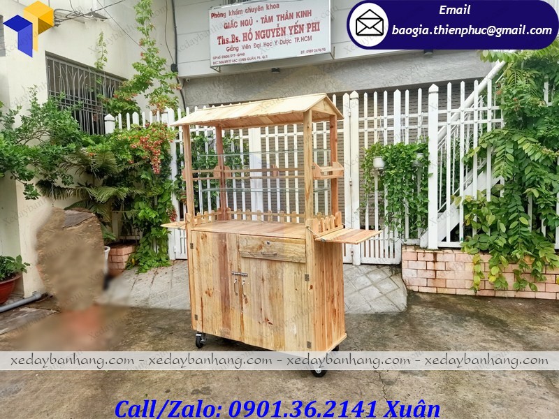mua xe gỗ bán thức ăn nhanh