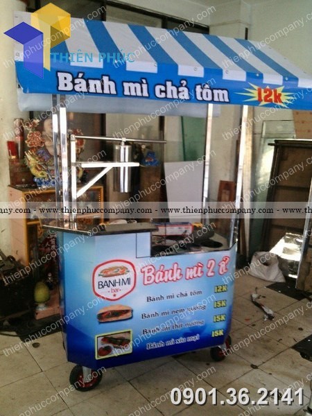 xe ban banh mi inox