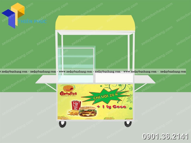 xe ban banh mi hamburger