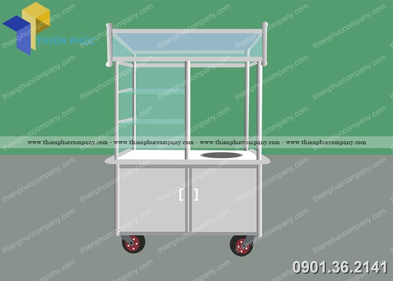 xe ban hu tieu bang inox