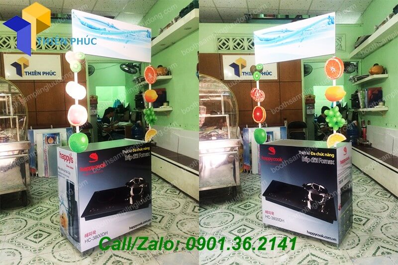 cung cap booth sampling lap rap