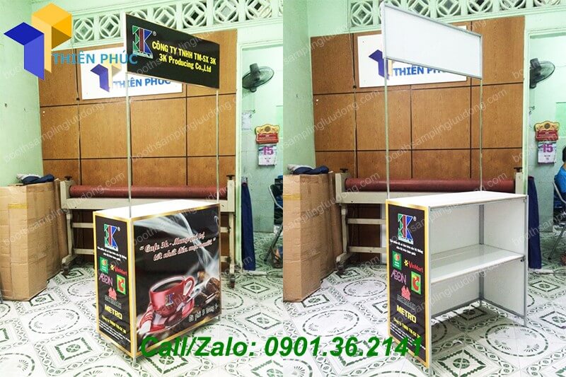 quay booth sampling lap rap booth ban hang