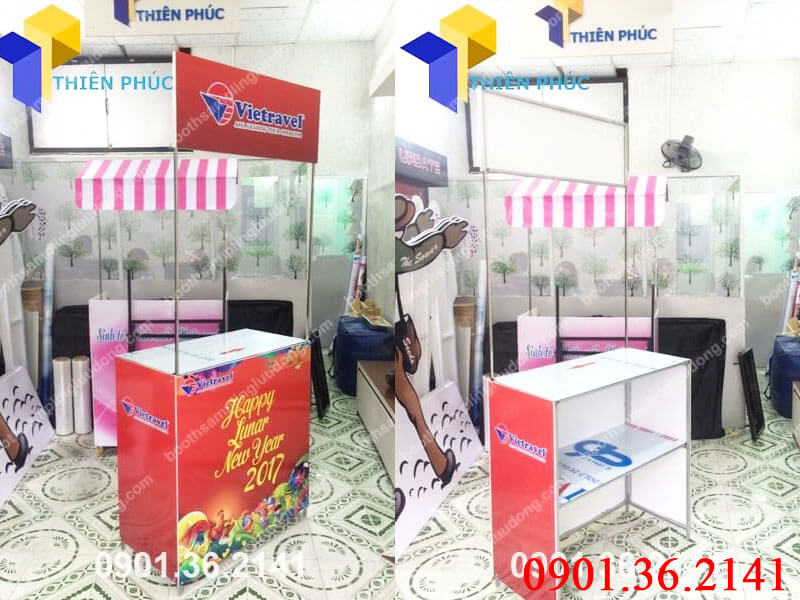 san xuat booth ban hang di dong vietravel