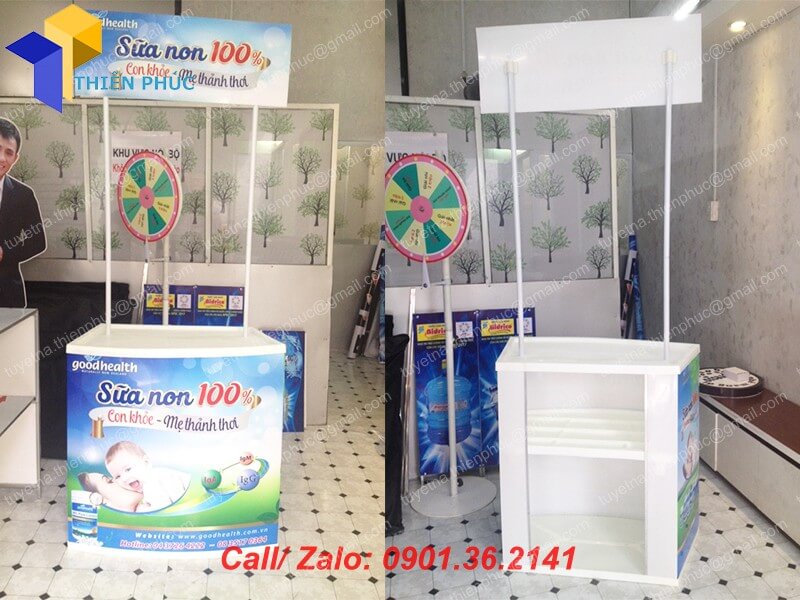 booth ban hang sieu thi bang nhua