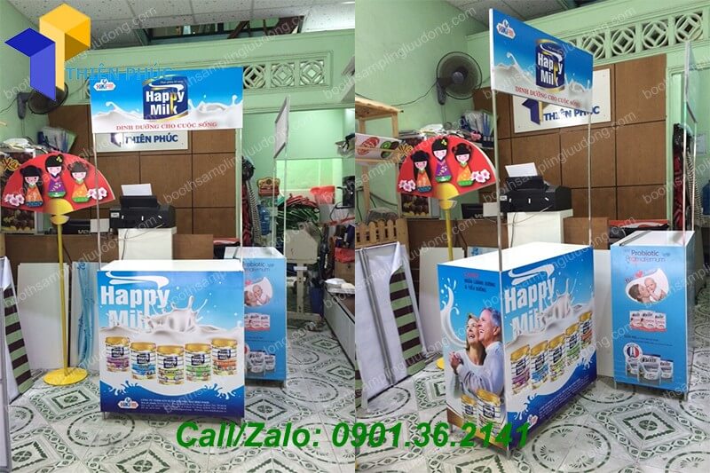 chuyen lam booth ban hang sieu thi