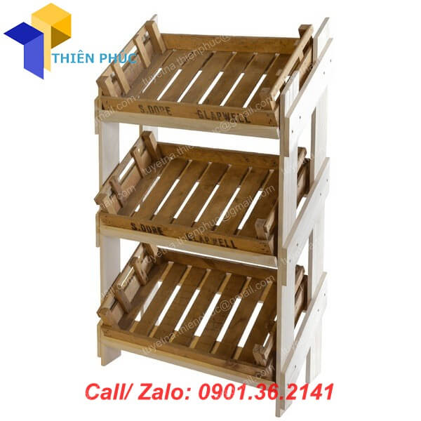 lam ke go trung bay ruou vang