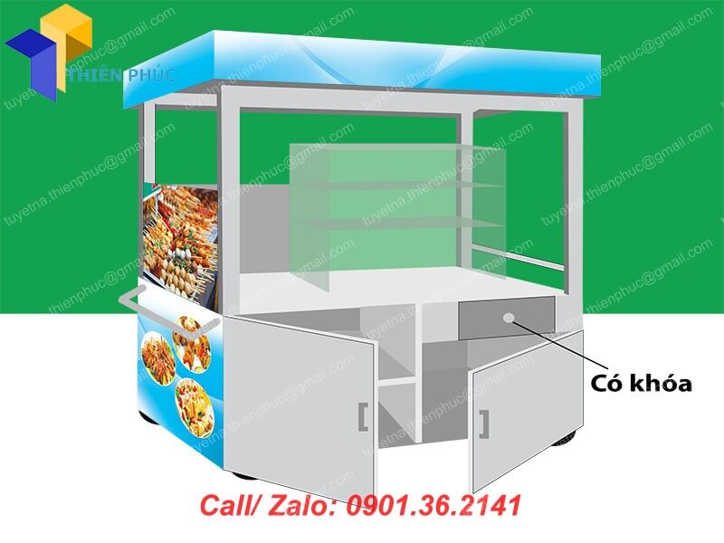 thiet ke xe inox ban thuc an nhanh