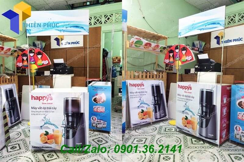 gia cong quay booth ban hang bang sat