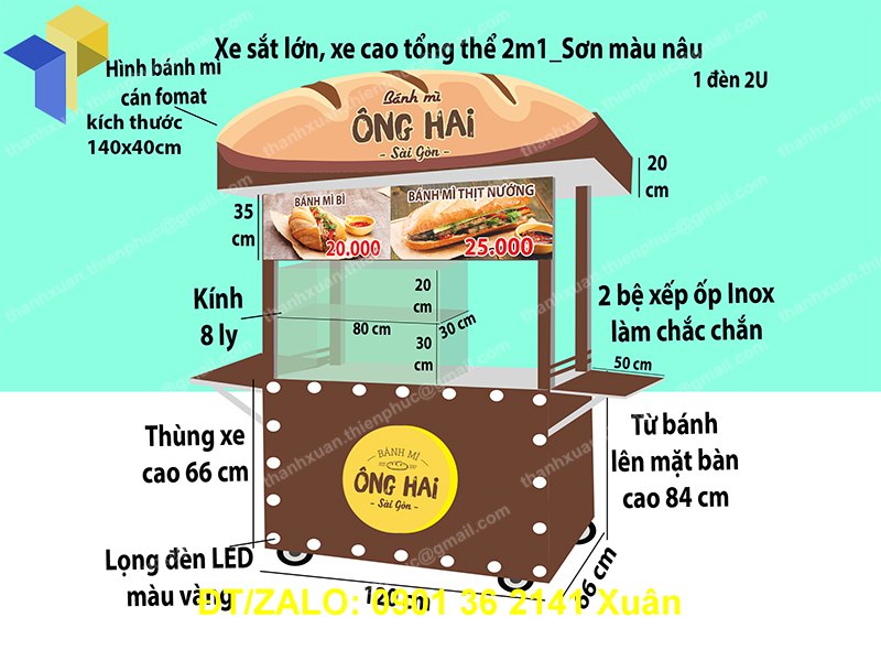 xe ban banh mi 