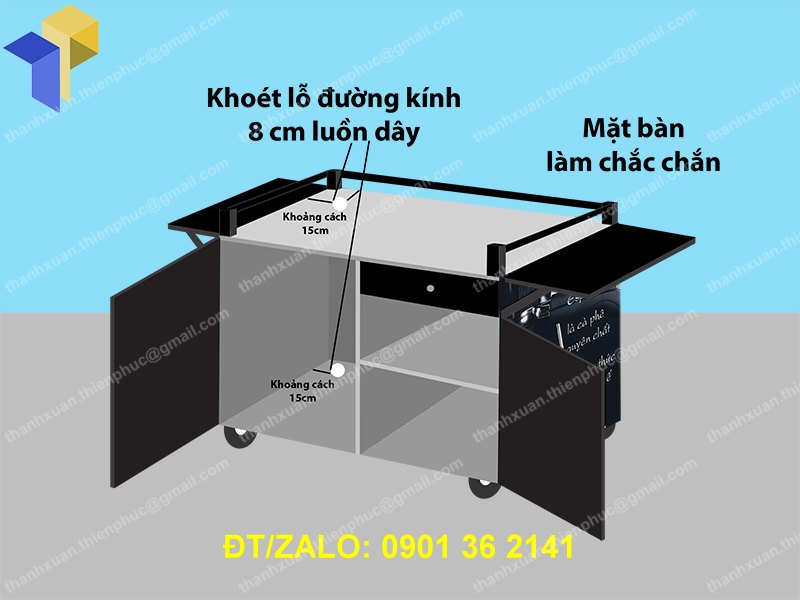 xe ban ca phe gia re