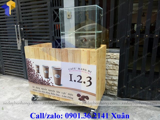 xe ban coffee bang go gia re