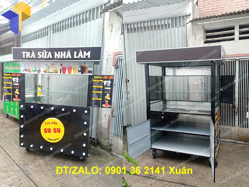 Xe bán trà sữa phong cách mới