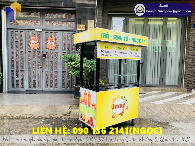 xe sắt bán hàng rong