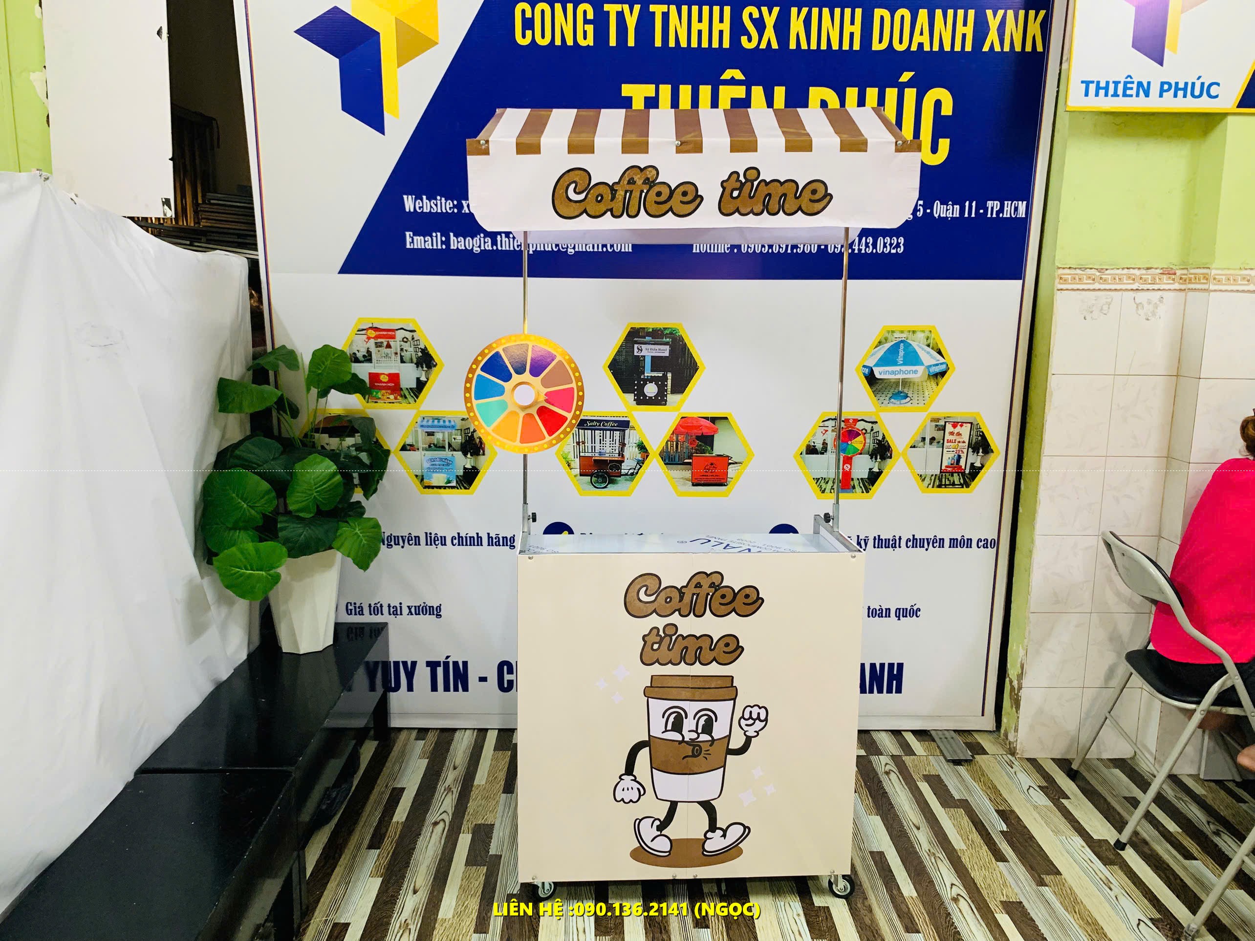 booth gấp gọn có vòng quay