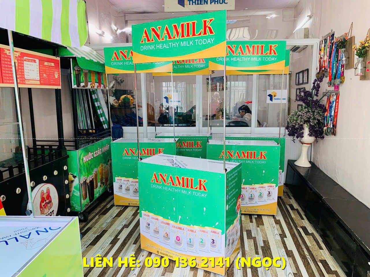 booth sắt gấp gọn