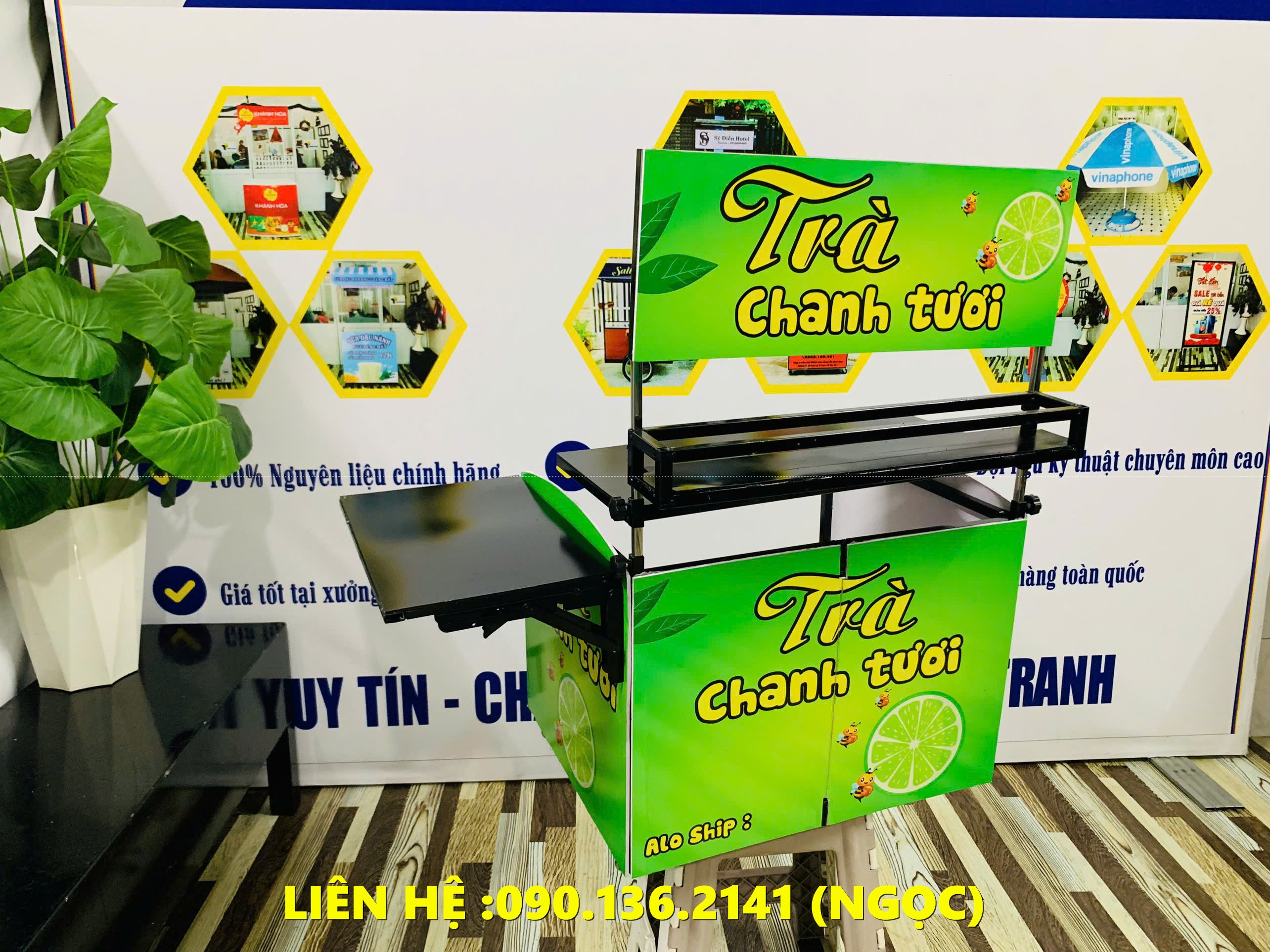 thùng xe trà chanh gấp gọn