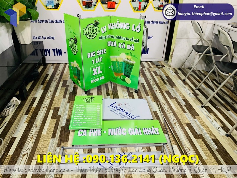 xe bán hàng gấp gọn