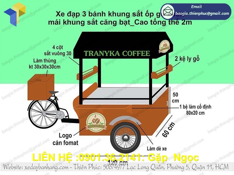 xe bike bán coffe giá rẻ nhất tphcm
